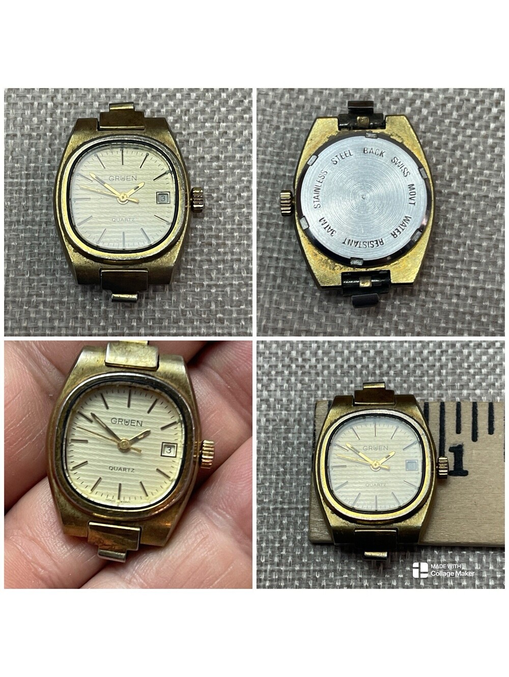 Vintage Gruen Womens Watch Gold Tone ( Parts/repair )